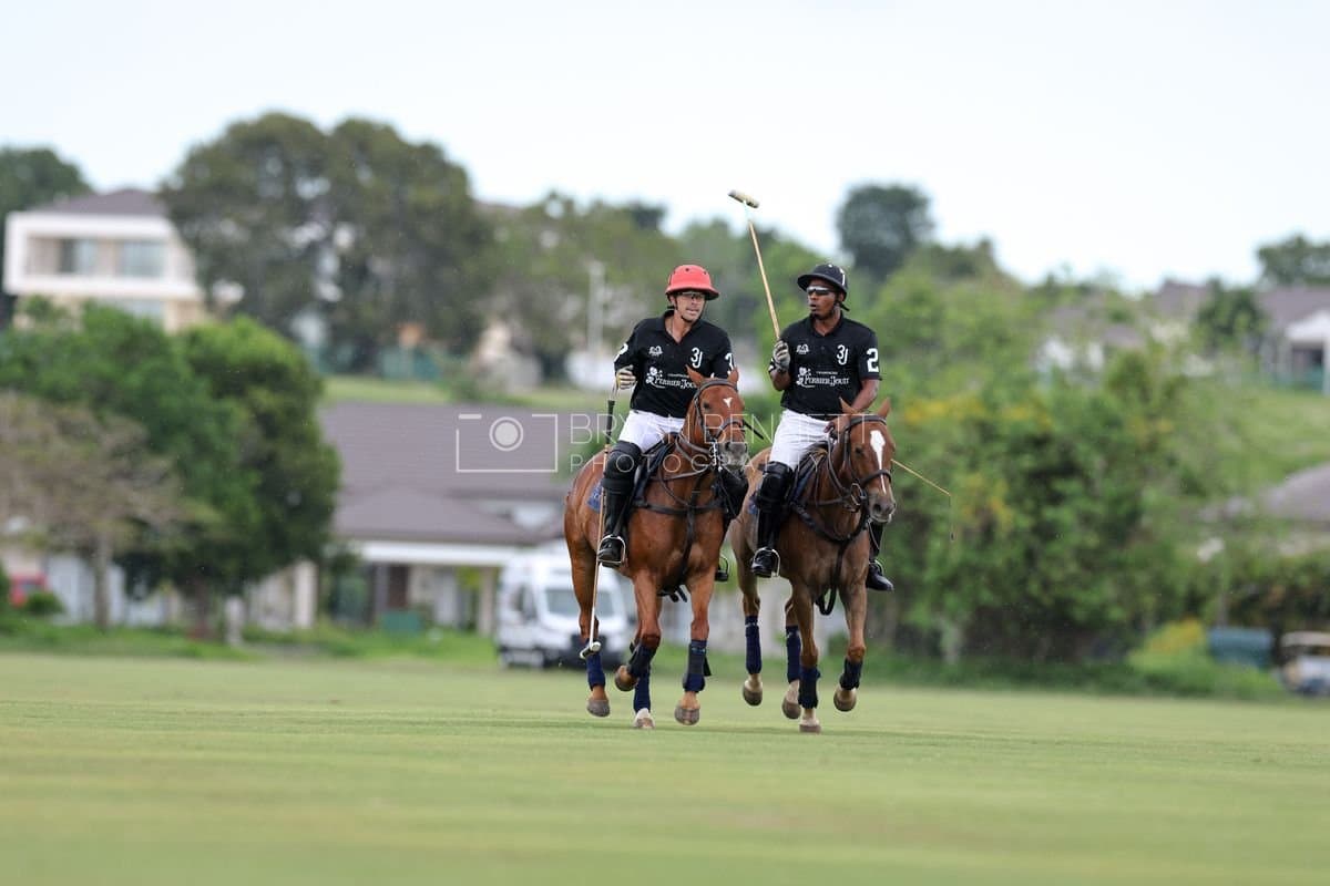 Casa de Campo and La Romanza 3J play polo during the Casa de Campo Challenge at Casa de Campo in La Romana, Dominican Republic on April 4, 2025. (Photo by Bryan Bennett)