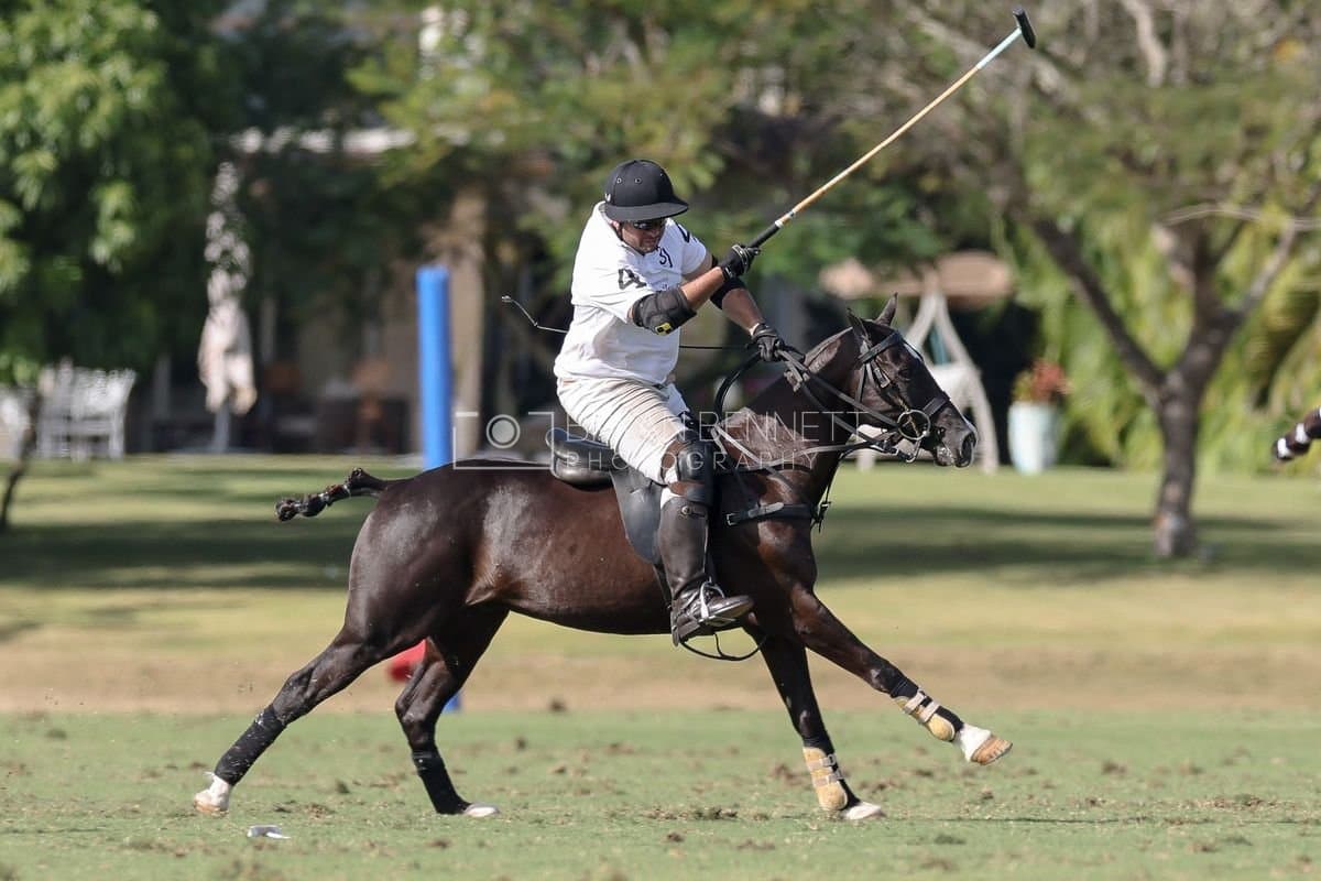 La Romanza 3J and La Espada Gulf play polo during the Copa Britanica at Casa de Campo Polo Club in La Romana, Dominican Republic on March 6, 2026. (Photos by Bryan Bennett)
