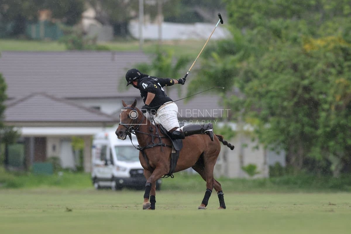 Casa de Campo and La Romanza 3J play polo during the Casa de Campo Challenge at Casa de Campo in La Romana, Dominican Republic on April 4, 2025. (Photo by Bryan Bennett)