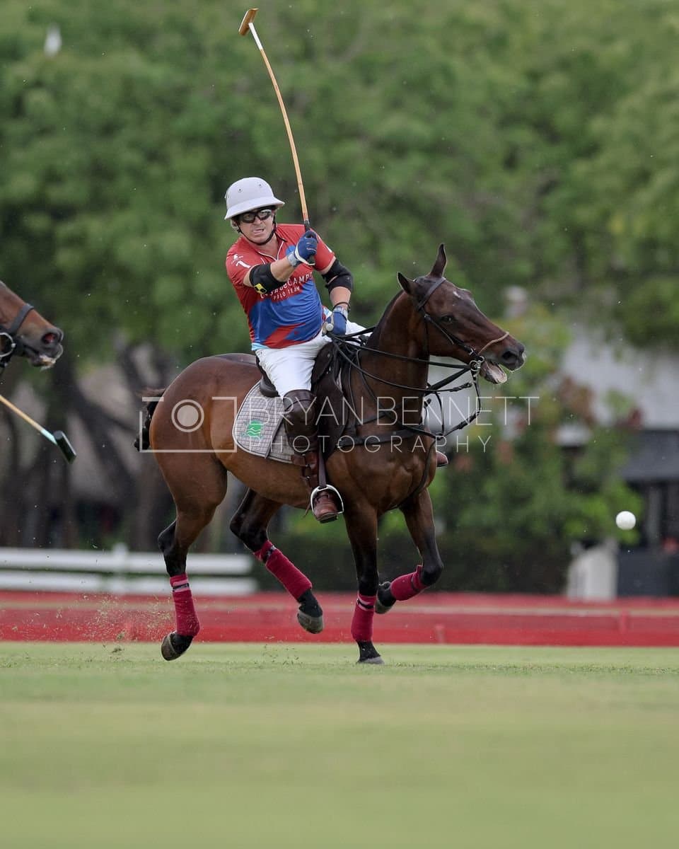 Casa de Campo and La Romanza 3J play polo during the Casa de Campo Challenge at Casa de Campo in La Romana, Dominican Republic on April 4, 2025. (Photo by Bryan Bennett)