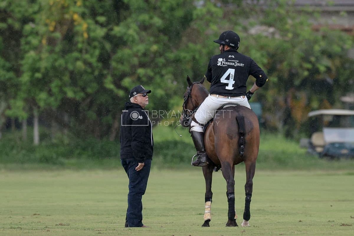 Casa de Campo and La Romanza 3J play polo during the Casa de Campo Challenge at Casa de Campo in La Romana, Dominican Republic on April 4, 2025. (Photo by Bryan Bennett)