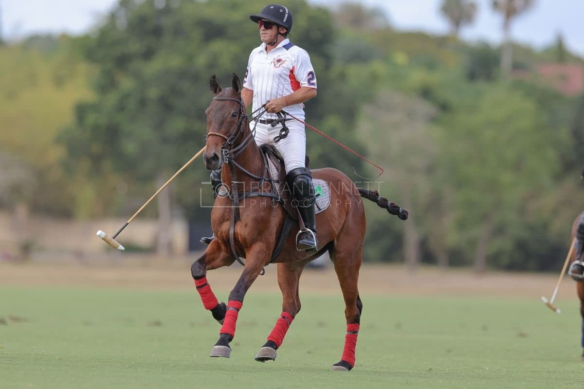 Lechuza Caracas and La Romanza 3J play polo during the Copa Britanica at Casa de Campo in La Romana, La Romana, Dominican Republic on March 1, 2026. (Photos by Bryan Bennett)