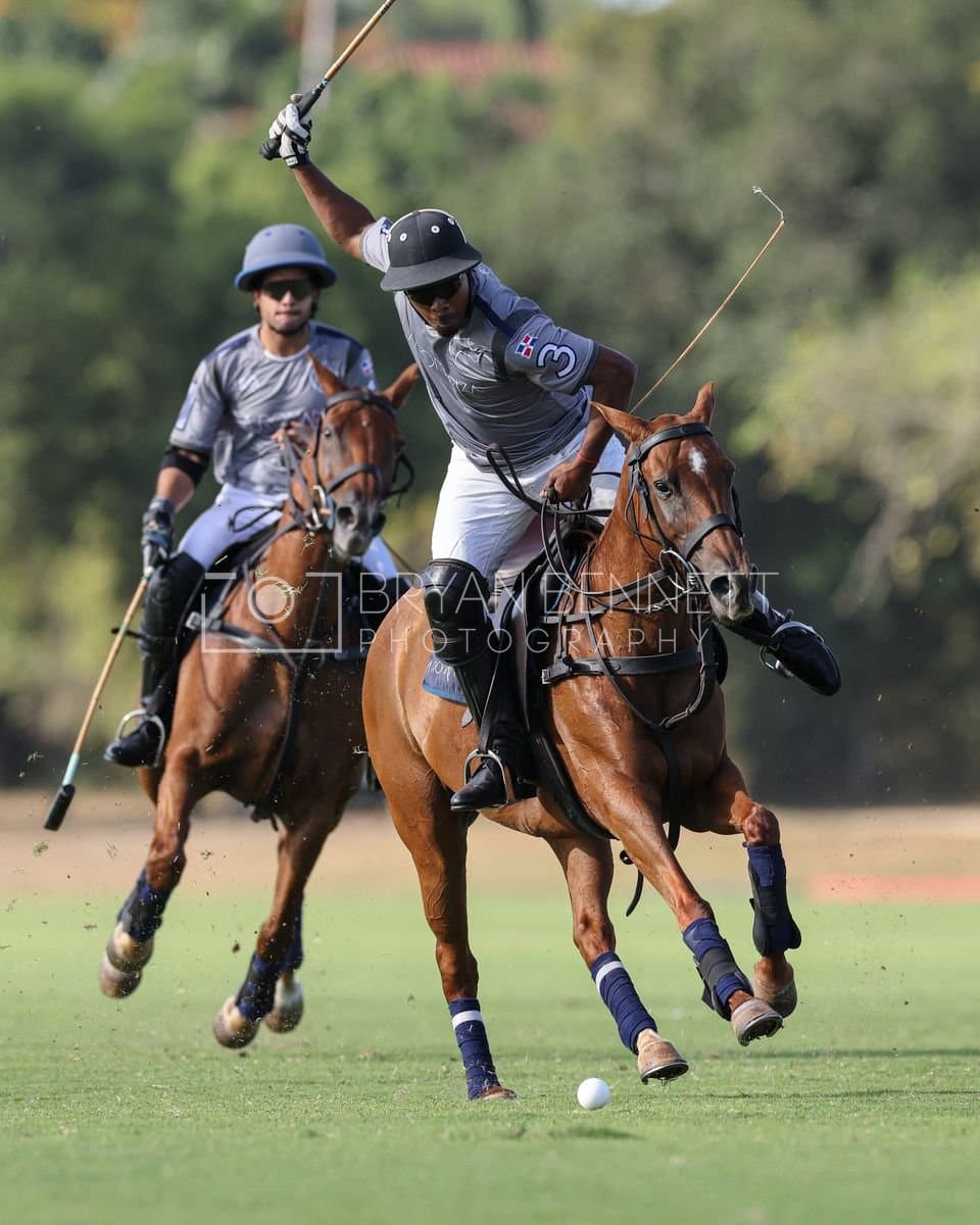 La Suiza and La Carbuccia play polo at Casa de Campo in La Romana, Dominican Republic on August 8, 2026. (Photos by Bryan Bennett)