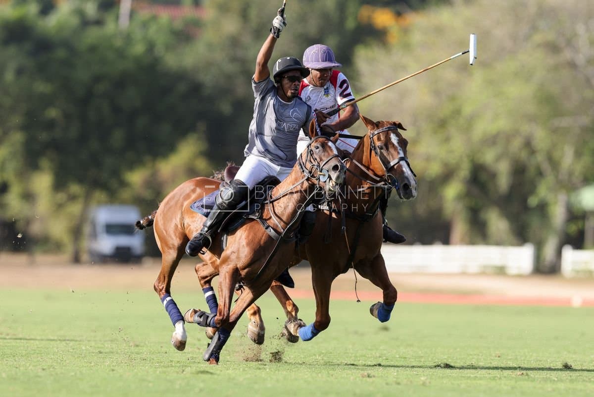 La Suiza and La Carbuccia play polo at Casa de Campo in La Romana, Dominican Republic on August 8, 2026. (Photos by Bryan Bennett)