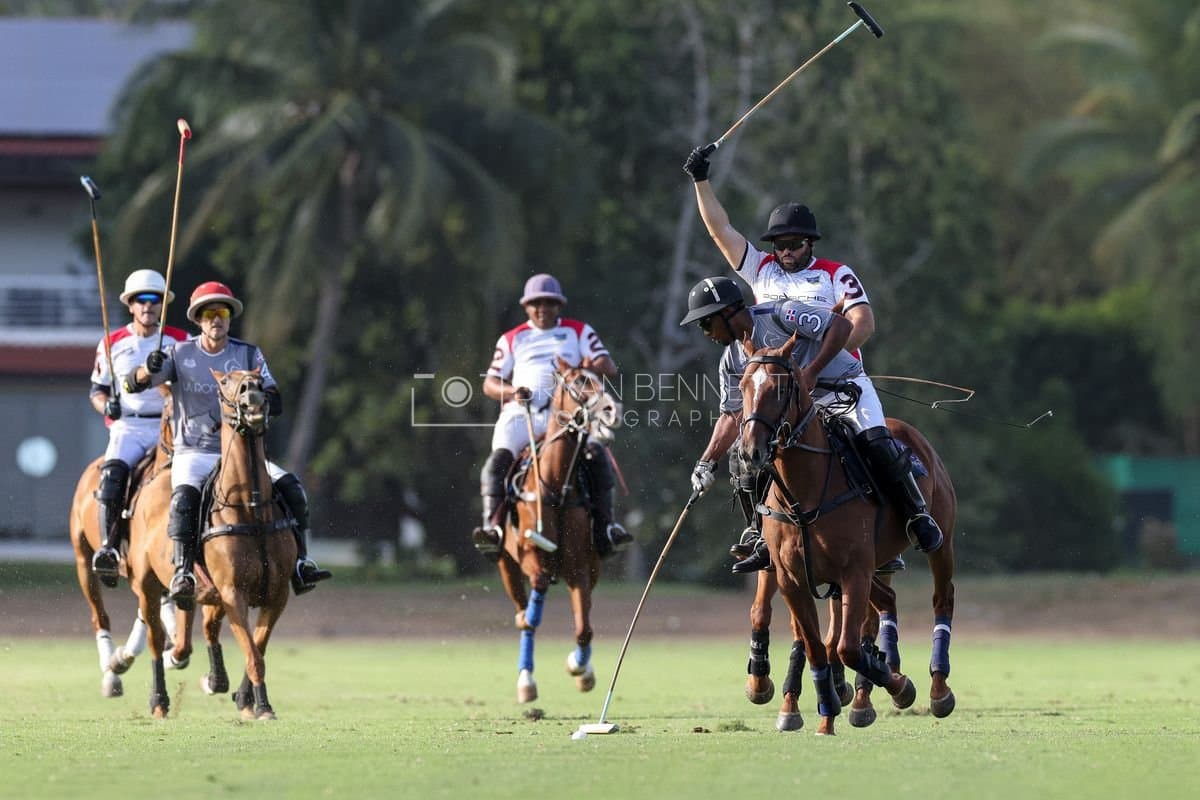 La Suiza and La Carbuccia play polo at Casa de Campo in La Romana, Dominican Republic on August 8, 2026. (Photos by Bryan Bennett)