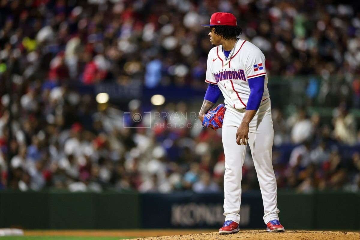 SANTO DOMINGO, DOMINICAN REPUBLIC - MARCH 03: Gregory Soto #65 of the Dominican Republic pitches during an exhibition game against the Detroit Tigers at Estadio Quisqueya on March 03, 2026 in Santo Domingo, Dominican Republic. (Photo by Bryan Bennett/Getty Images)