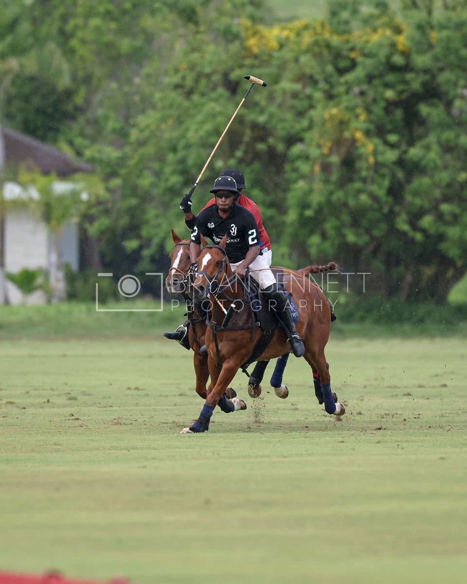Casa de Campo and La Romanza 3J play polo during the Casa de Campo Challenge at Casa de Campo in La Romana, Dominican Republic on April 4, 2025. (Photo by Bryan Bennett)