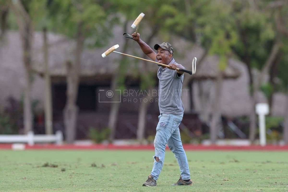 Lechuza Caracas and La Romanza 3J play polo during the Copa Britanica at Casa de Campo in La Romana, La Romana, Dominican Republic on March 1, 2026. (Photos by Bryan Bennett)