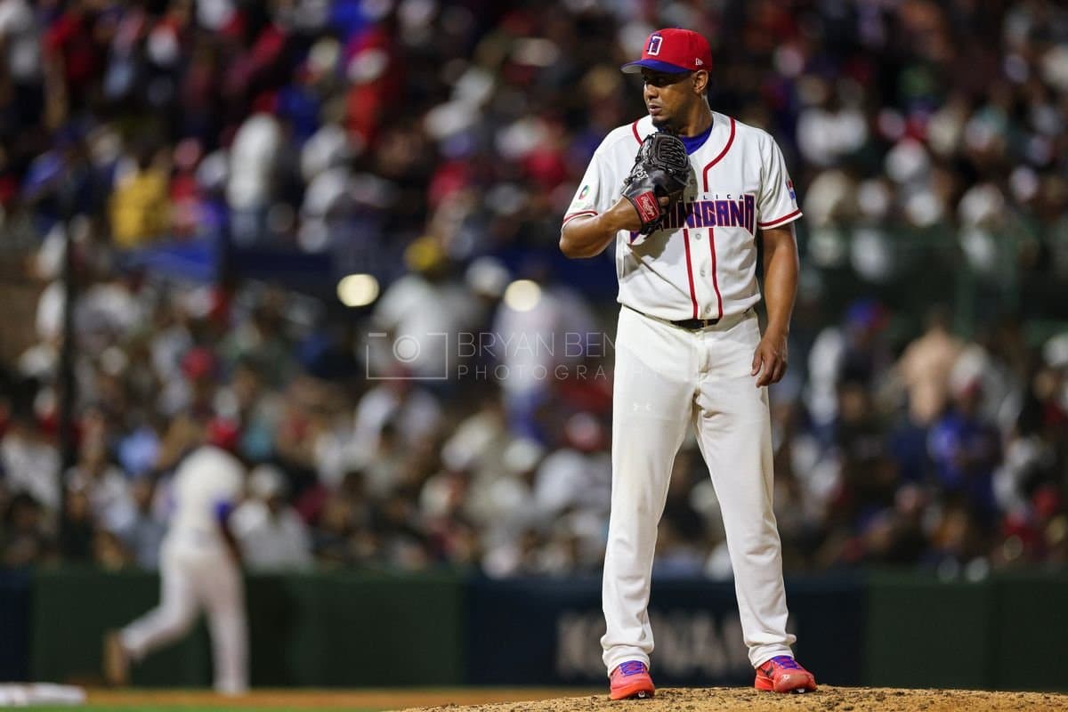 SANTO DOMINGO, DOMINICAN REPUBLIC - MARCH 03: Wandy Peralta #59 of the Dominican Republic pitches during an exhibition game against the Detroit Tigers at Estadio Quisqueya on March 03, 2026 in Santo Domingo, Dominican Republic. (Photo by Bryan Bennett/Getty Images)