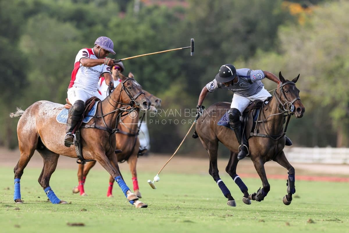 La Suiza and La Carbuccia play polo at Casa de Campo in La Romana, Dominican Republic on August 8, 2026. (Photos by Bryan Bennett)