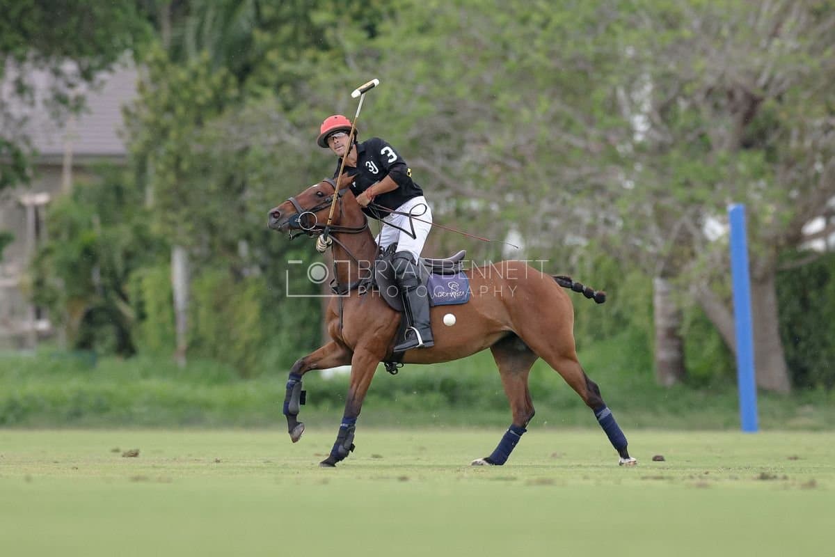 Casa de Campo and La Romanza 3J play polo during the Casa de Campo Challenge at Casa de Campo in La Romana, Dominican Republic on April 4, 2025. (Photo by Bryan Bennett)