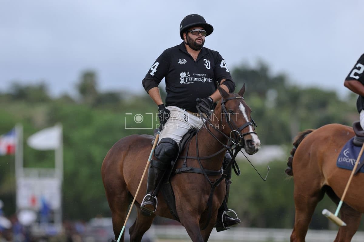 Casa de Campo and La Romanza 3J play polo during the Casa de Campo Challenge at Casa de Campo in La Romana, Dominican Republic on April 4, 2025. (Photo by Bryan Bennett)