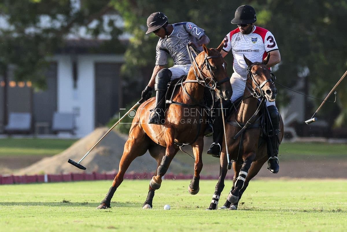 La Suiza and La Carbuccia play polo at Casa de Campo in La Romana, Dominican Republic on August 8, 2026. (Photos by Bryan Bennett)