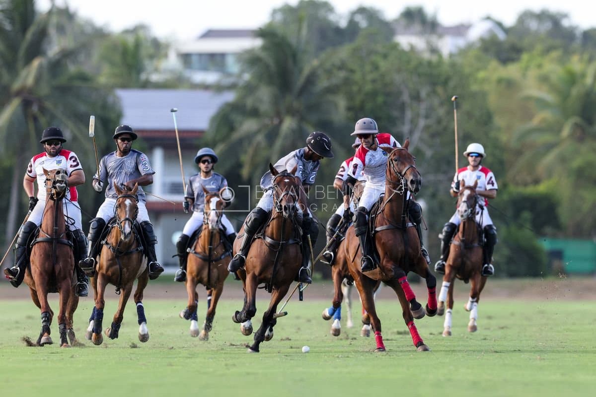 La Suiza and La Carbuccia play polo at Casa de Campo in La Romana, Dominican Republic on August 8, 2026. (Photos by Bryan Bennett)