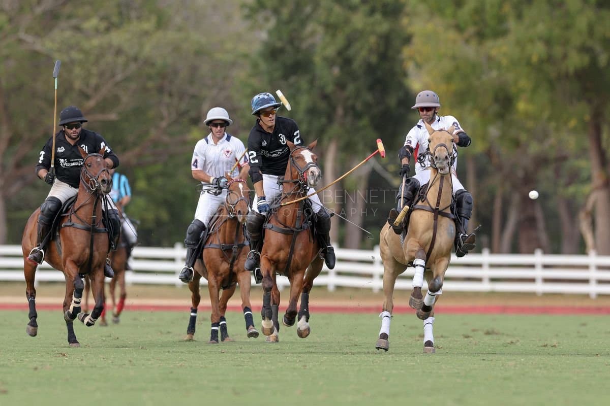 Lechuza Caracas and La Romanza 3J play polo during the Copa Britanica at Casa de Campo in La Romana, La Romana, Dominican Republic on March 1, 2026. (Photos by Bryan Bennett)