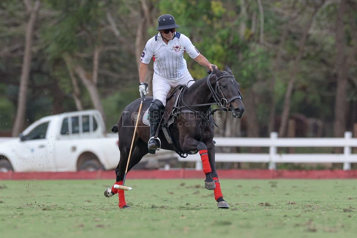 Lechuza Caracas and La Romanza 3J play polo during the Copa Britanica at Casa de Campo in La Romana, La Romana, Dominican Republic on March 1, 2026. (Photos by Bryan Bennett)