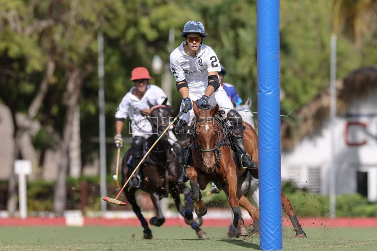 La Romanza 3J and La Espada Gulf play polo during the Copa Britanica at Casa de Campo Polo Club in La Romana, Dominican Republic on March 6, 2026. (Photos by Bryan Bennett)