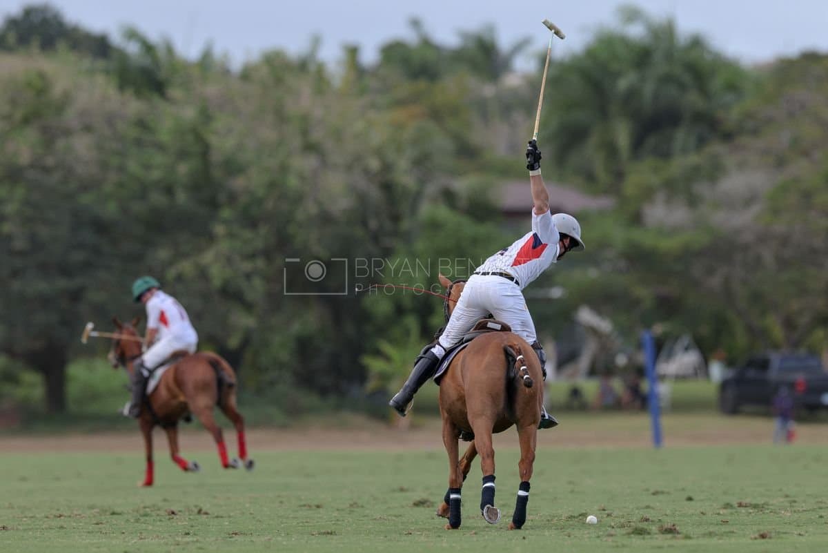 Lechuza Caracas and La Romanza 3J play polo during the Copa Britanica at Casa de Campo in La Romana, La Romana, Dominican Republic on March 1, 2026. (Photos by Bryan Bennett)
