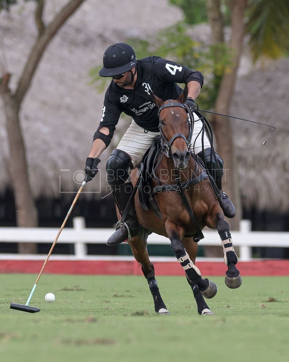 Lechuza Caracas and La Romanza 3J play polo during the Copa Britanica at Casa de Campo in La Romana, La Romana, Dominican Republic on March 1, 2026. (Photos by Bryan Bennett)