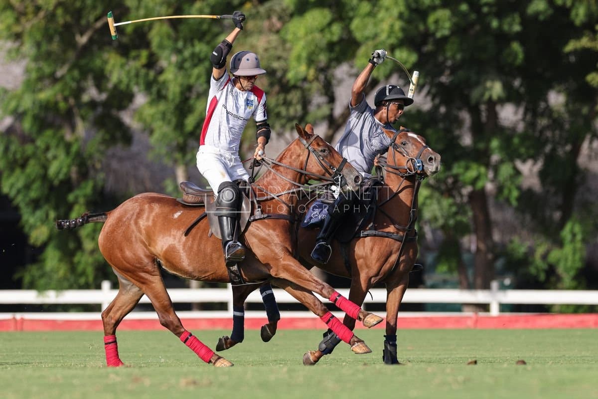La Suiza and La Carbuccia play polo at Casa de Campo in La Romana, Dominican Republic on August 8, 2026. (Photos by Bryan Bennett)