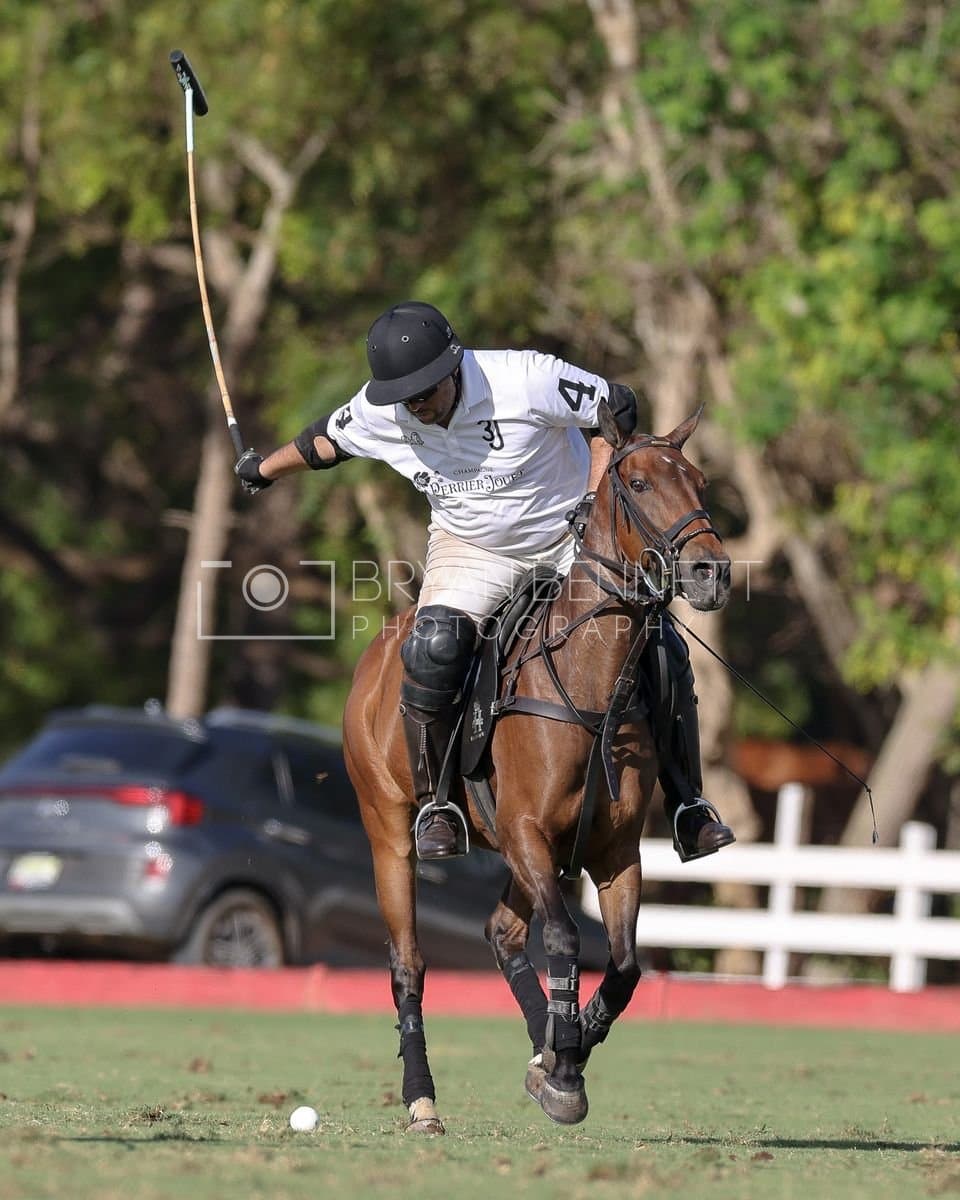 La Romanza 3J and La Espada Gulf play polo during the Copa Britanica at Casa de Campo Polo Club in La Romana, Dominican Republic on March 6, 2026. (Photos by Bryan Bennett)