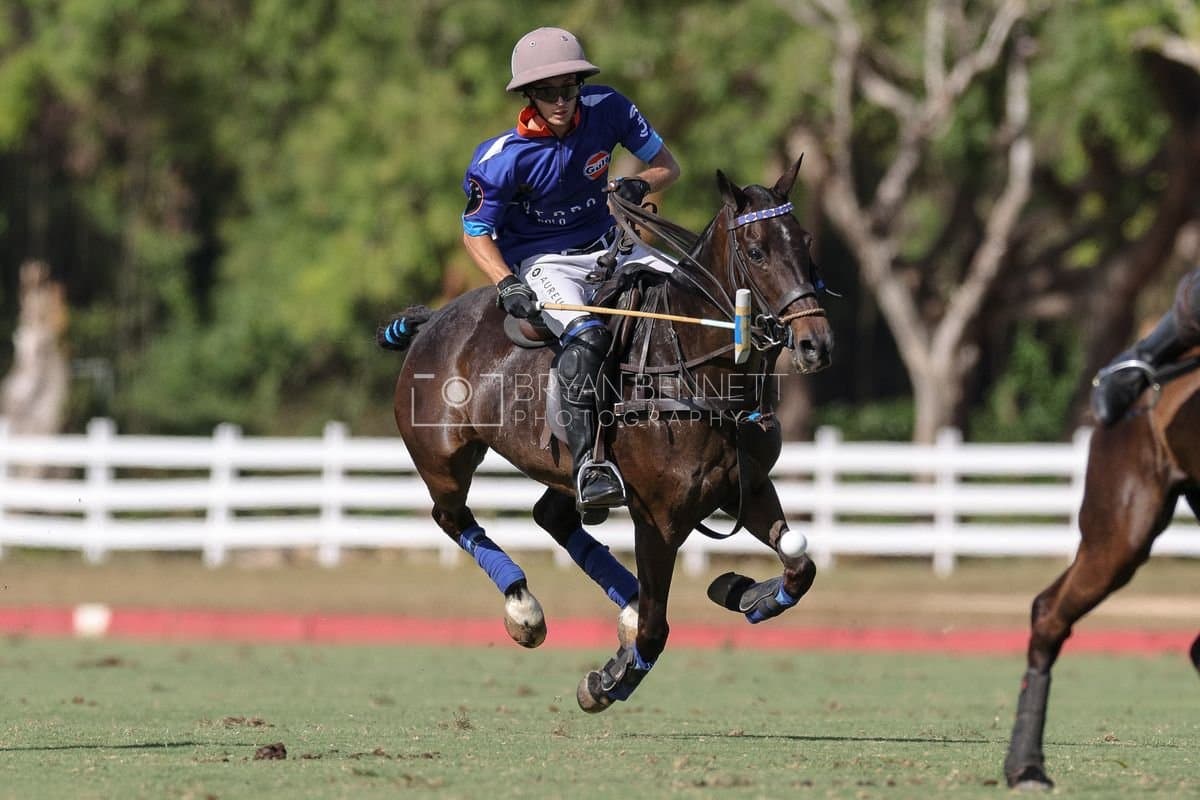 La Romanza 3J and La Espada Gulf play polo during the Copa Britanica at Casa de Campo Polo Club in La Romana, Dominican Republic on March 6, 2026. (Photos by Bryan Bennett)