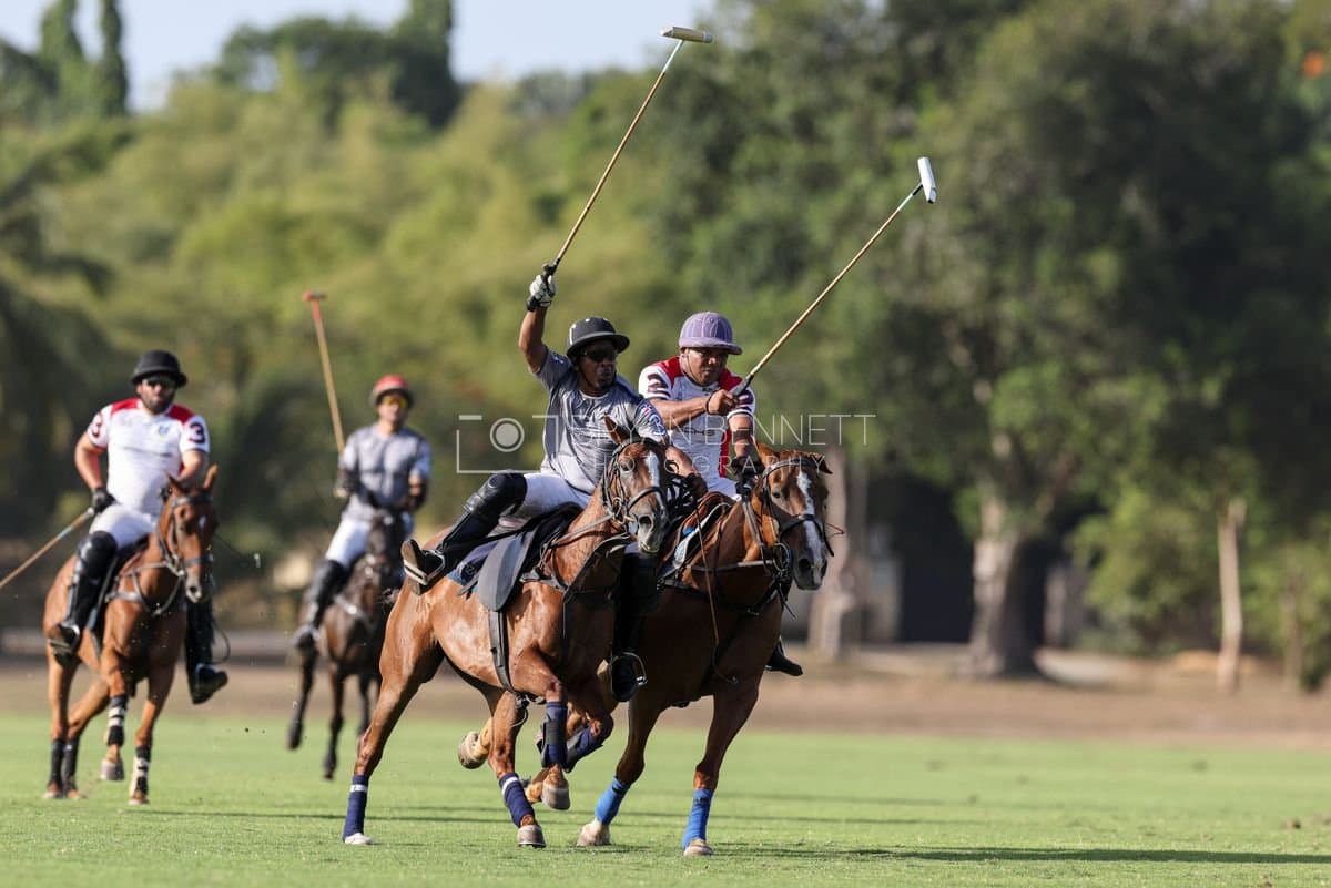 La Suiza and La Carbuccia play polo at Casa de Campo in La Romana, Dominican Republic on August 8, 2026. (Photos by Bryan Bennett)