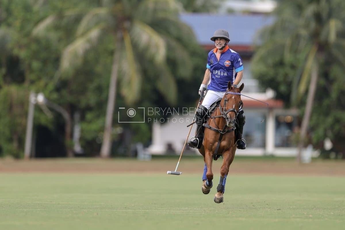La Romanza 3J and La Espada Gulf play polo during the Copa Britanica at Casa de Campo Polo Club in La Romana, Dominican Republic on March 6, 2026. (Photo by Bryan Bennett)