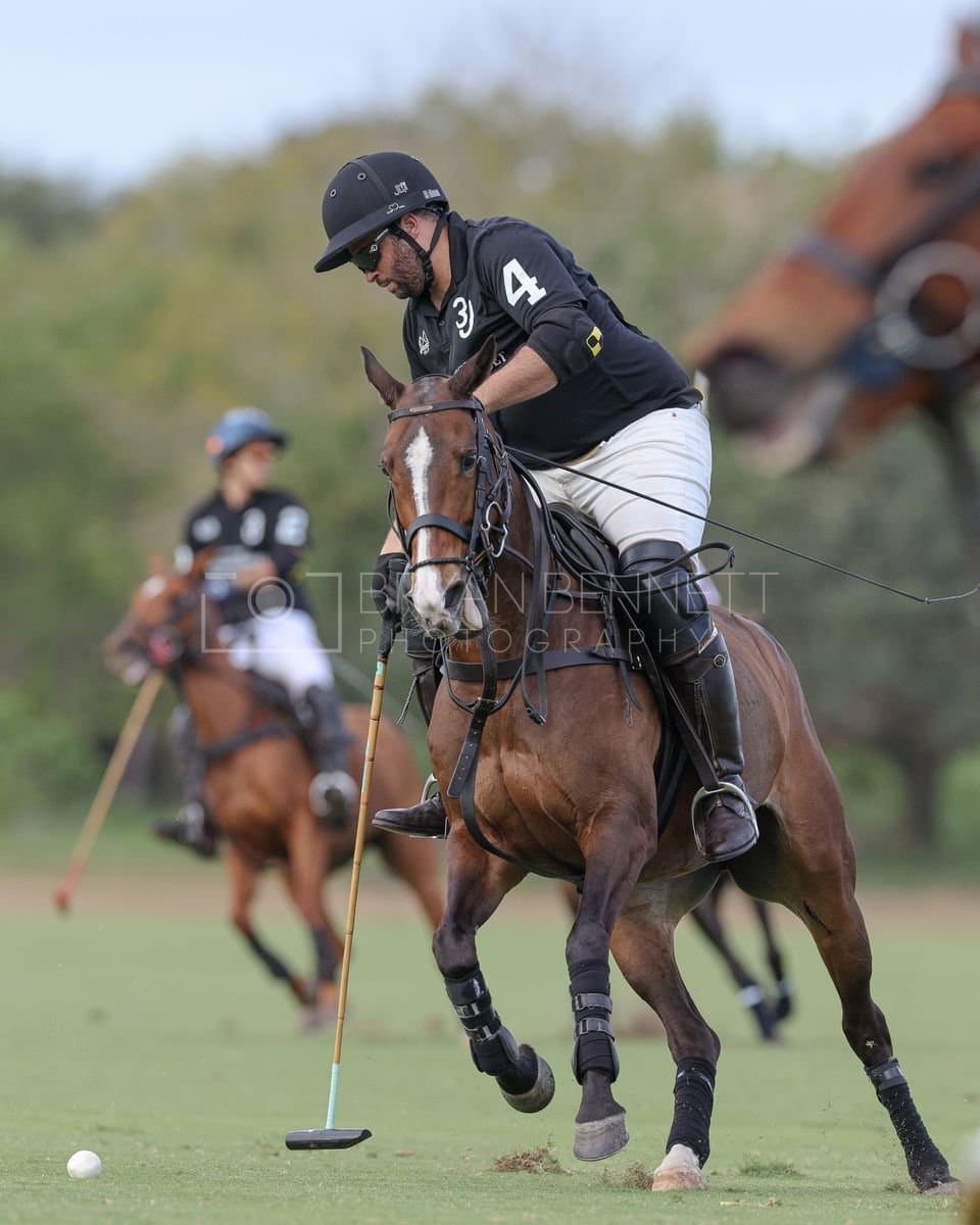 Lechuza Caracas and La Romanza 3J play polo during the Copa Britanica at Casa de Campo in La Romana, La Romana, Dominican Republic on March 1, 2026. (Photos by Bryan Bennett)