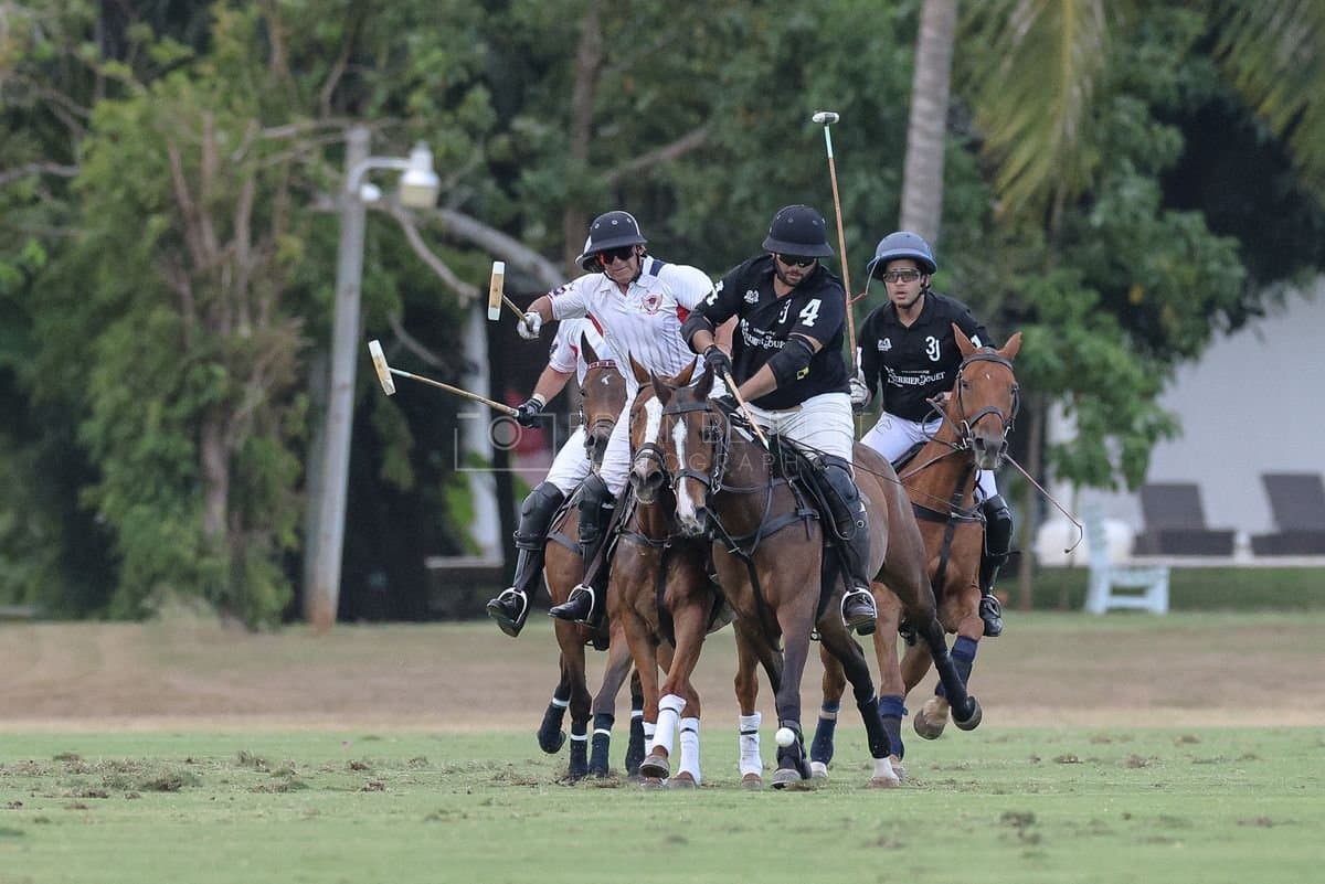 Lechuza Caracas and La Romanza 3J play polo during the Copa Britanica at Casa de Campo in La Romana, La Romana, Dominican Republic on March 1, 2026. (Photos by Bryan Bennett)