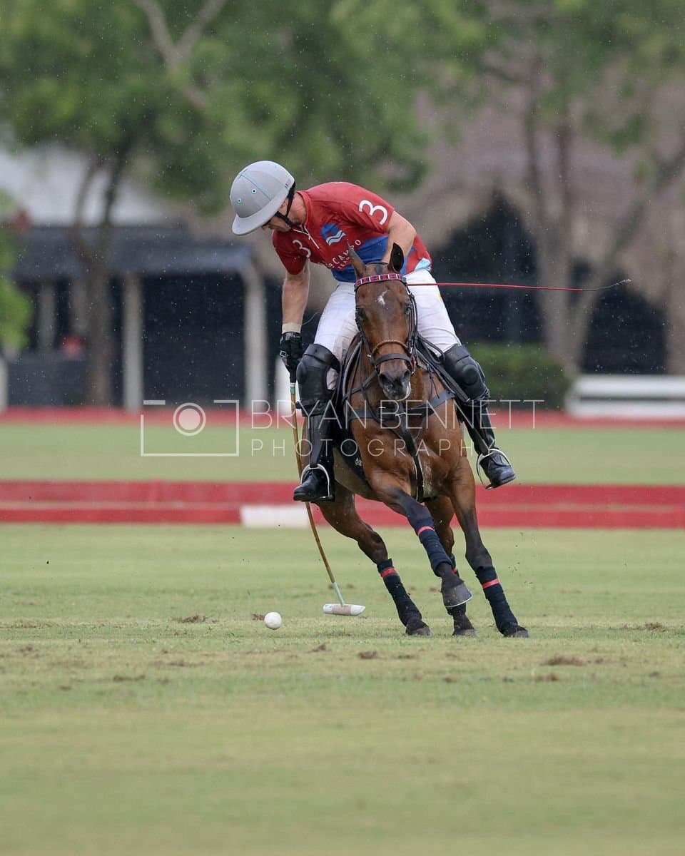 Casa de Campo and La Romanza 3J play polo during the Casa de Campo Challenge at Casa de Campo in La Romana, Dominican Republic on April 4, 2025. (Photo by Bryan Bennett)