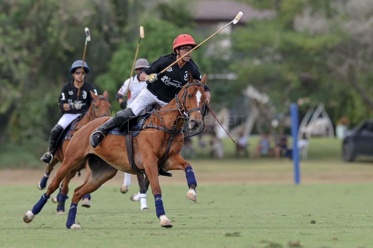Lechuza Caracas and La Romanza 3J play polo during the Copa Britanica at Casa de Campo in La Romana, La Romana, Dominican Republic on March 1, 2026. (Photos by Bryan Bennett)