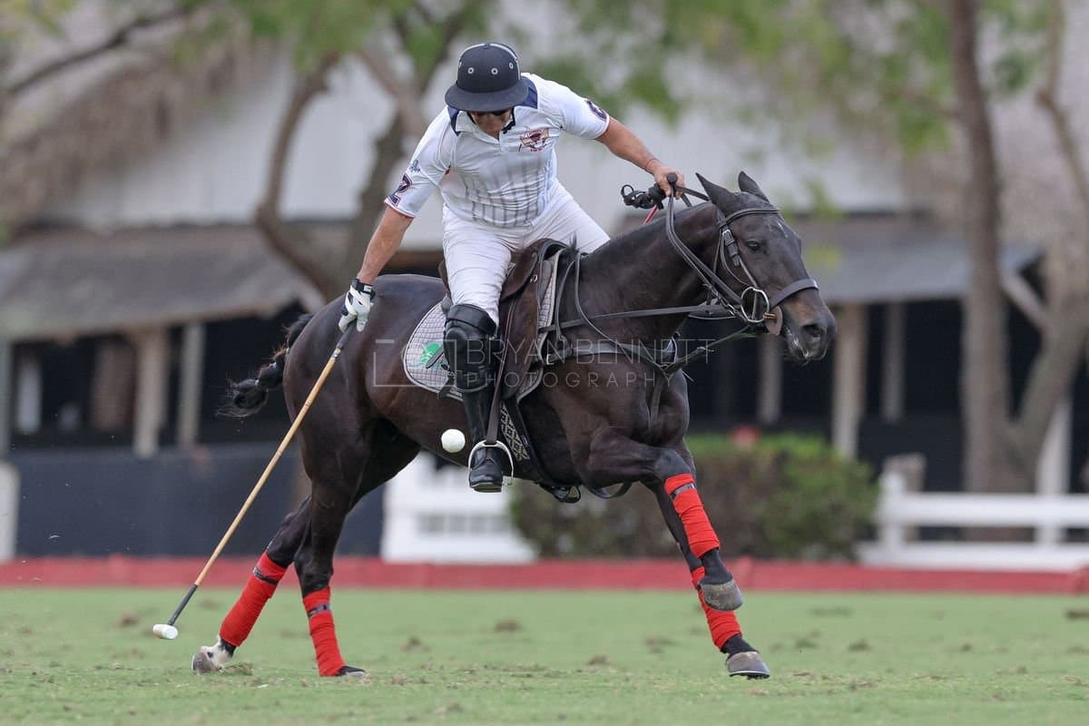 Lechuza Caracas and La Romanza 3J play polo during the Copa Britanica at Casa de Campo in La Romana, La Romana, Dominican Republic on March 1, 2026. (Photos by Bryan Bennett)