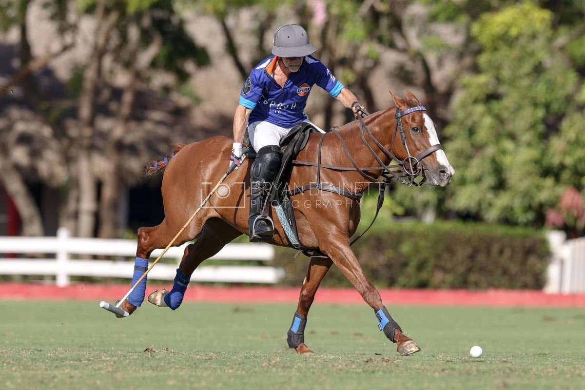 La Romanza 3J and La Espada Gulf play polo during the Copa Britanica at Casa de Campo Polo Club in La Romana, Dominican Republic on March 6, 2026. (Photos by Bryan Bennett)