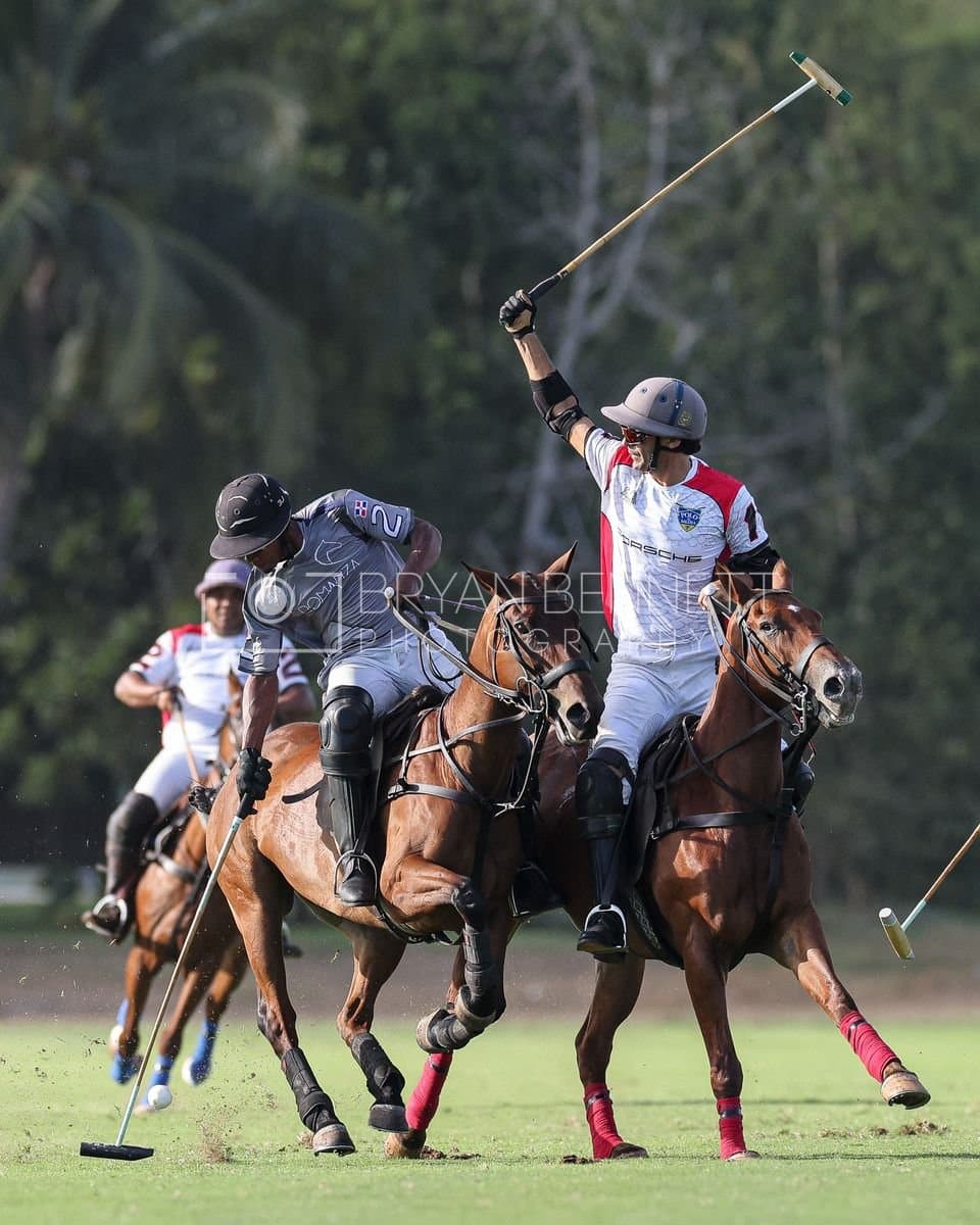 La Suiza and La Carbuccia play polo at Casa de Campo in La Romana, Dominican Republic on August 8, 2026. (Photos by Bryan Bennett)