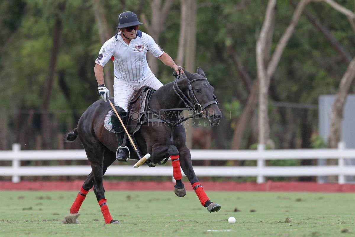 Lechuza Caracas and La Romanza 3J play polo during the Copa Britanica at Casa de Campo in La Romana, La Romana, Dominican Republic on March 1, 2026. (Photos by Bryan Bennett)