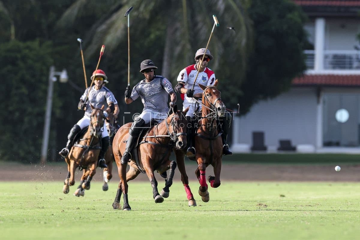 La Suiza and La Carbuccia play polo at Casa de Campo in La Romana, Dominican Republic on August 8, 2026. (Photos by Bryan Bennett)