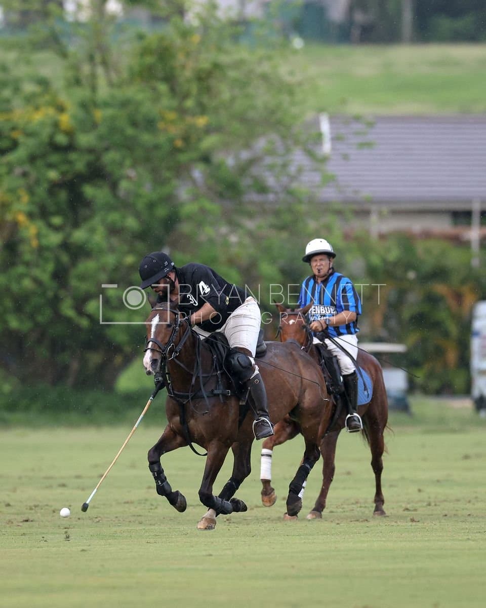 Casa de Campo and La Romanza 3J play polo during the Casa de Campo Challenge at Casa de Campo in La Romana, Dominican Republic on April 4, 2025. (Photo by Bryan Bennett)