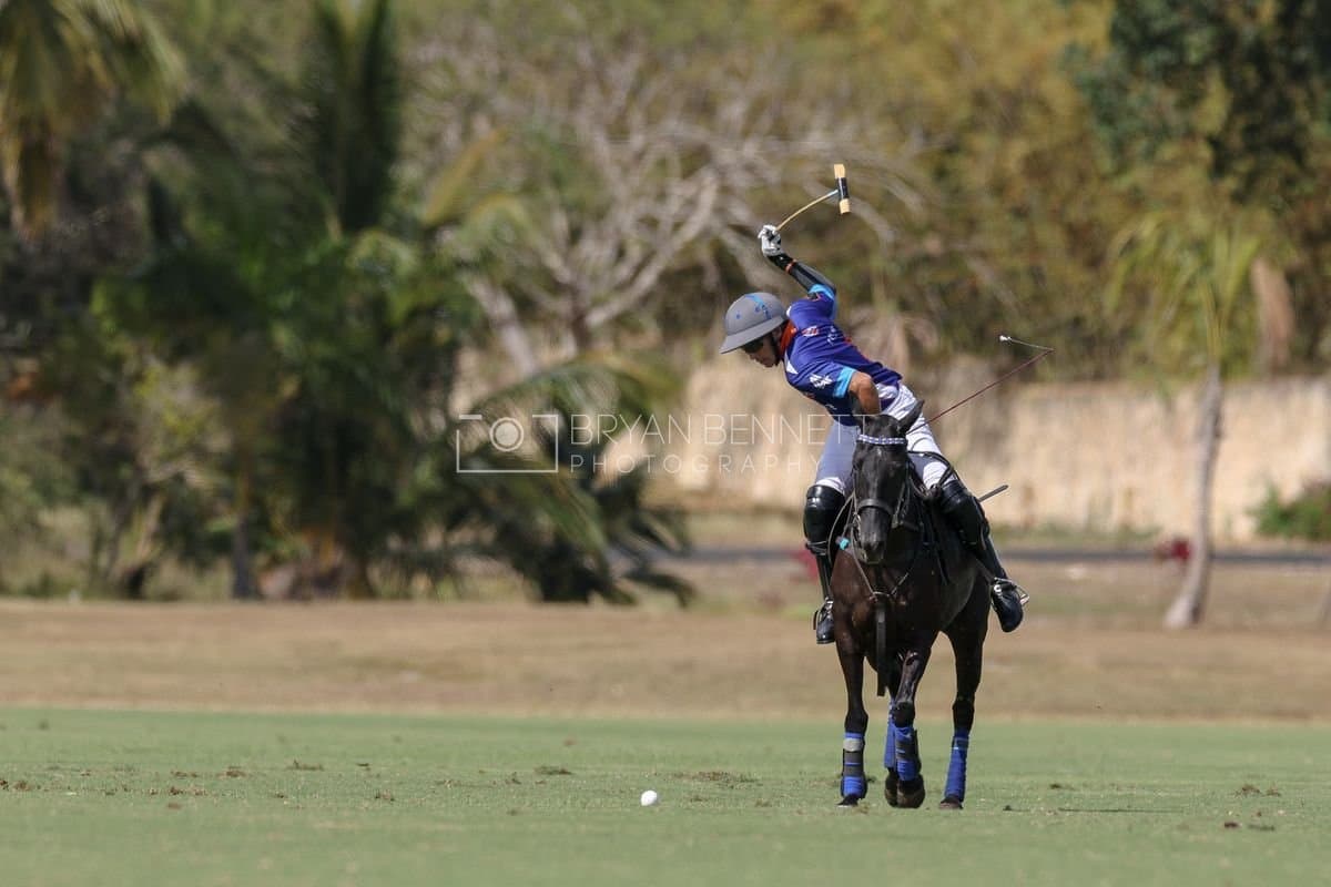 La Romanza 3J and La Espada Gulf play polo during the Copa Britanica at Casa de Campo Polo Club in La Romana, Dominican Republic on March 6, 2026. (Photos by Bryan Bennett)