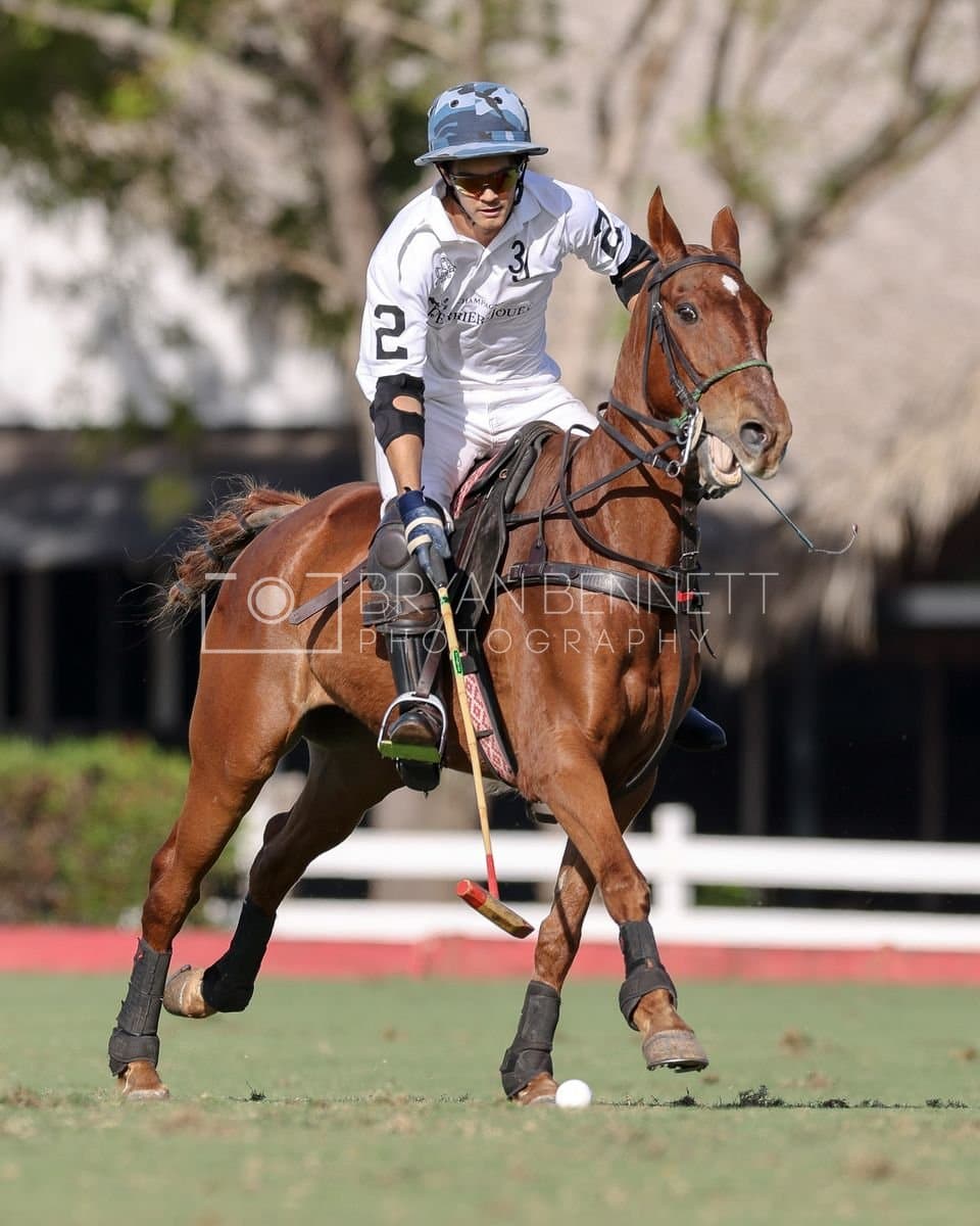 La Romanza 3J and La Espada Gulf play polo during the Copa Britanica at Casa de Campo Polo Club in La Romana, Dominican Republic on March 6, 2026. (Photos by Bryan Bennett)