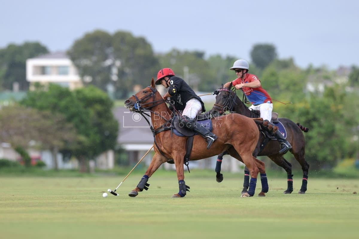 Casa de Campo and La Romanza 3J play polo during the Casa de Campo Challenge at Casa de Campo in La Romana, Dominican Republic on April 4, 2025. (Photo by Bryan Bennett)