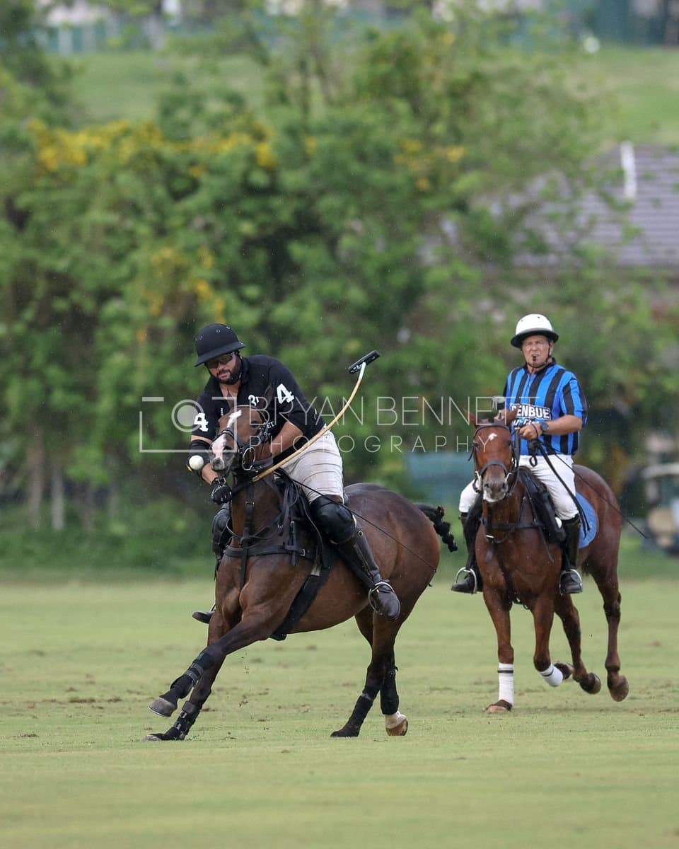 Casa de Campo and La Romanza 3J play polo during the Casa de Campo Challenge at Casa de Campo in La Romana, Dominican Republic on April 4, 2025. (Photo by Bryan Bennett)