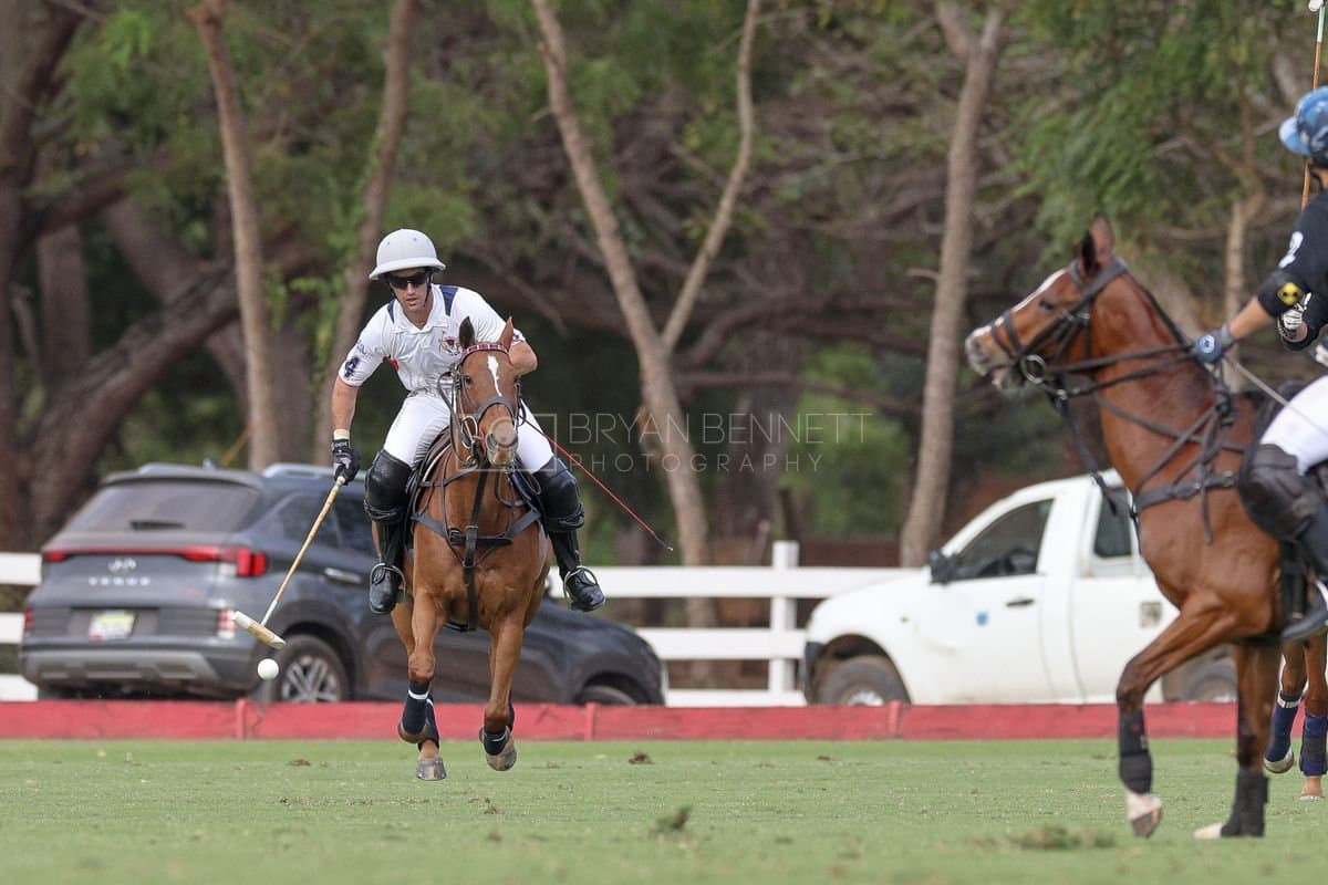 Lechuza Caracas and La Romanza 3J play polo during the Copa Britanica at Casa de Campo in La Romana, La Romana, Dominican Republic on March 1, 2026. (Photos by Bryan Bennett)