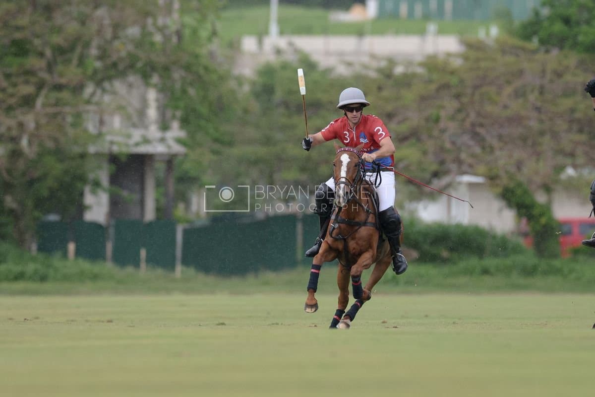 Casa de Campo and La Romanza 3J play polo during the Casa de Campo Challenge at Casa de Campo in La Romana, Dominican Republic on April 4, 2025. (Photo by Bryan Bennett)